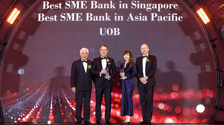  UOB recognised as Best SME Bank in Singapore & Best SME Bank in Asia Pacific for lifecycle support for SMEs